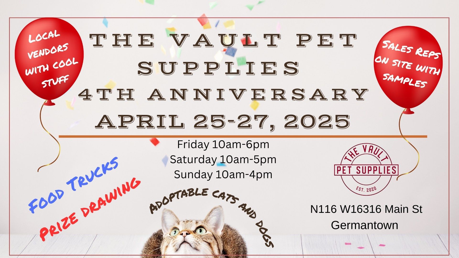 The Vault Pet Supplies 4th Anniversary